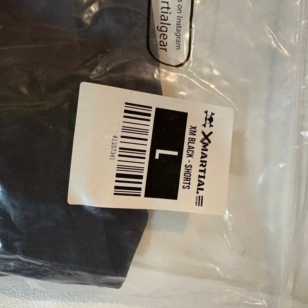 XMartial MMA Grappling Shorts Black Skull Performance Fight Gear Mens Large - Picture 6 of 8